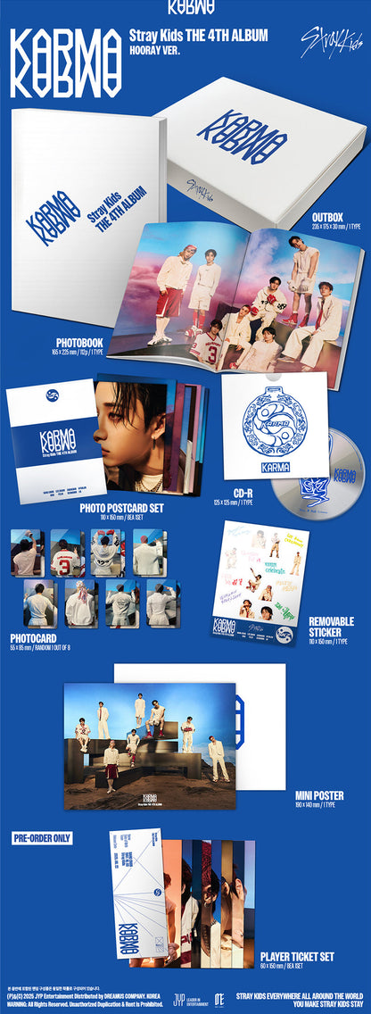 [PRE-ORDER] STRAY KIDS - 4th Full Album 'KARMA' (Standard ver.) + EVERLINE SHOP POB