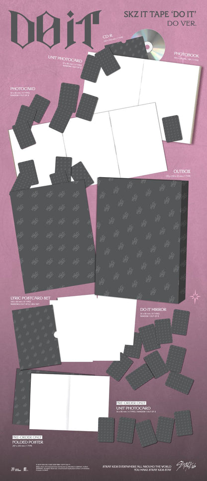 [PRE-ORDER] STRAY KIDS - SKZ IT TAPE 'DO IT' (DO ver.)(LIMITED ver.) + JYP SHOP Photocard POB