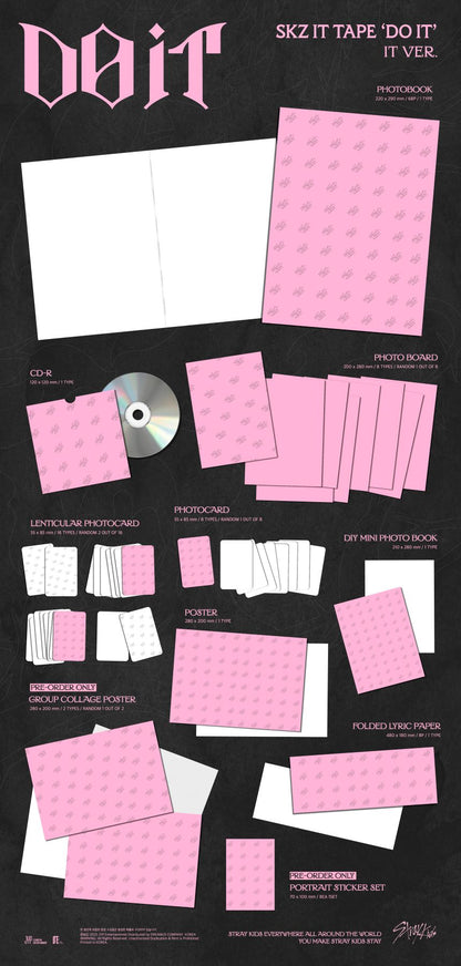 [PRE-ORDER] STRAY KIDS - SKZ IT TAPE 'DO IT' (IT ver.) + JYP SHOP Photocard POB