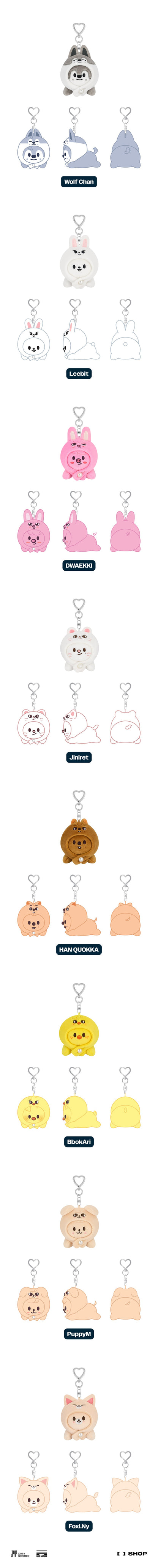 [PRE-ORDER] STRAY KIDS - 'dominATE : celebrATE' Merch - SKZOO Keyring Lying Ver.