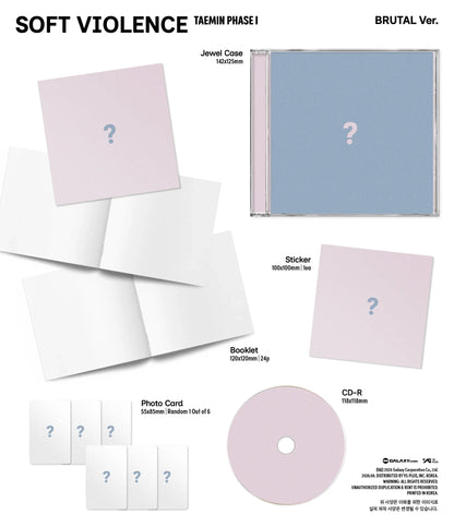 [PRE-ORDER] TAEMIN - 'PHASE 1 : Soft Violence' (Jewel ver.)