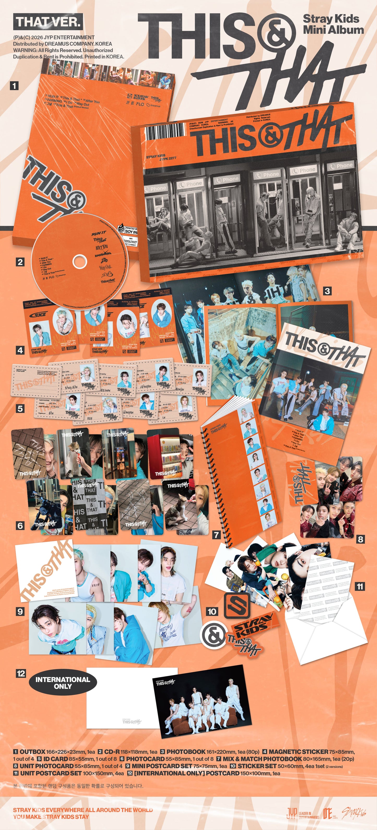 STRAY KIDS - 10th Mini Album 'THIS & THAT' (Standard ver.) + SOUNDWAVE Photocard POB
