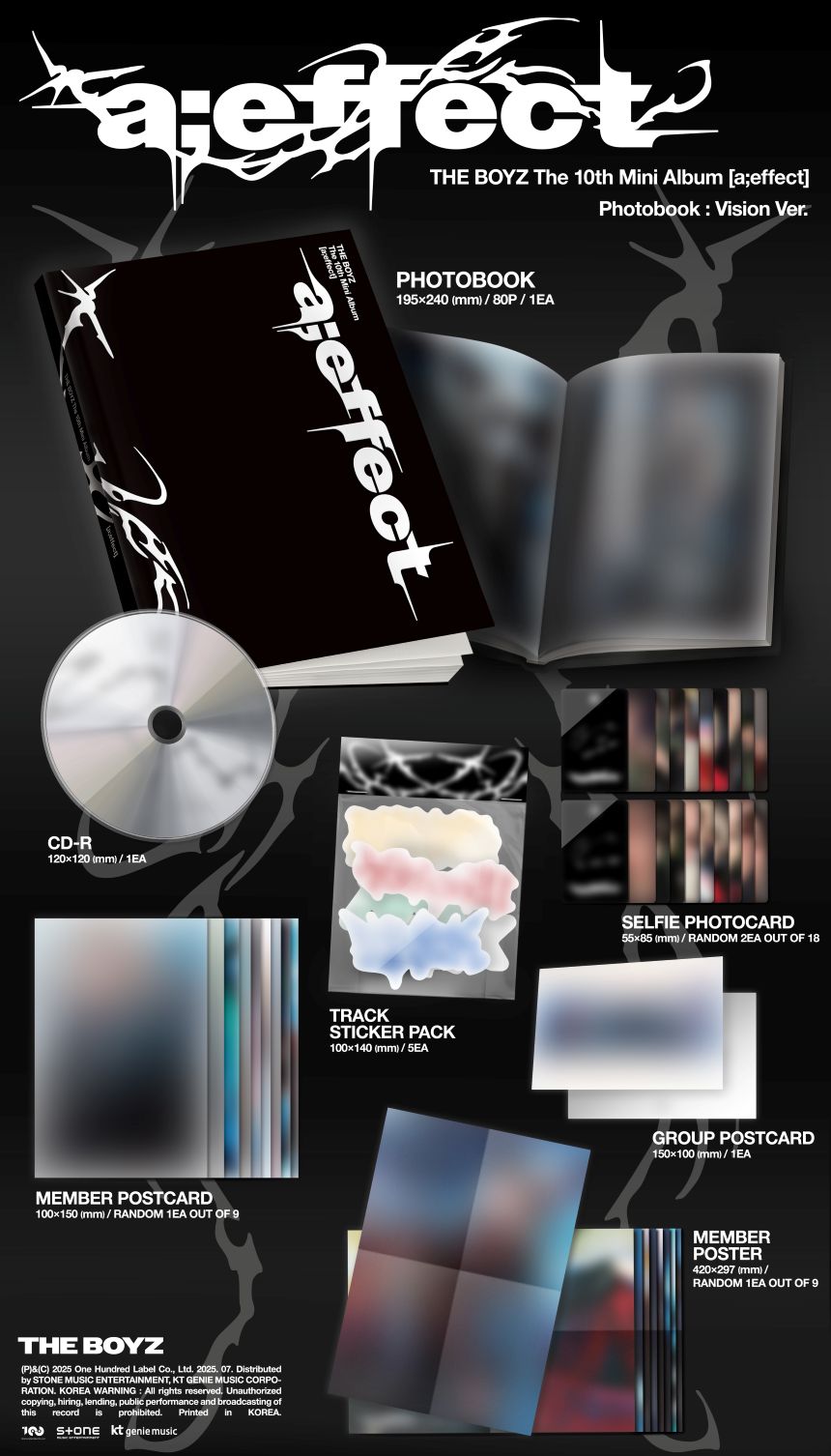 [PRE-ORDER] THE BOYZ - 10th Mini-Album 'a;effect' (Photobook Ver.) + Apple Music Photocard POB