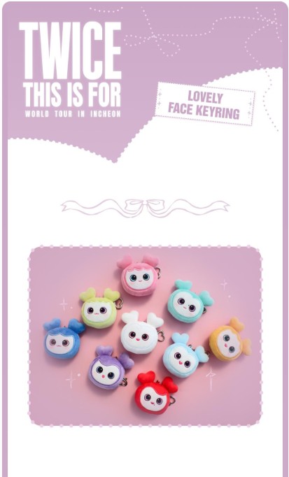 TWICE - 'This is For' World Tour in Incheon MD - Lovely Face Keyring