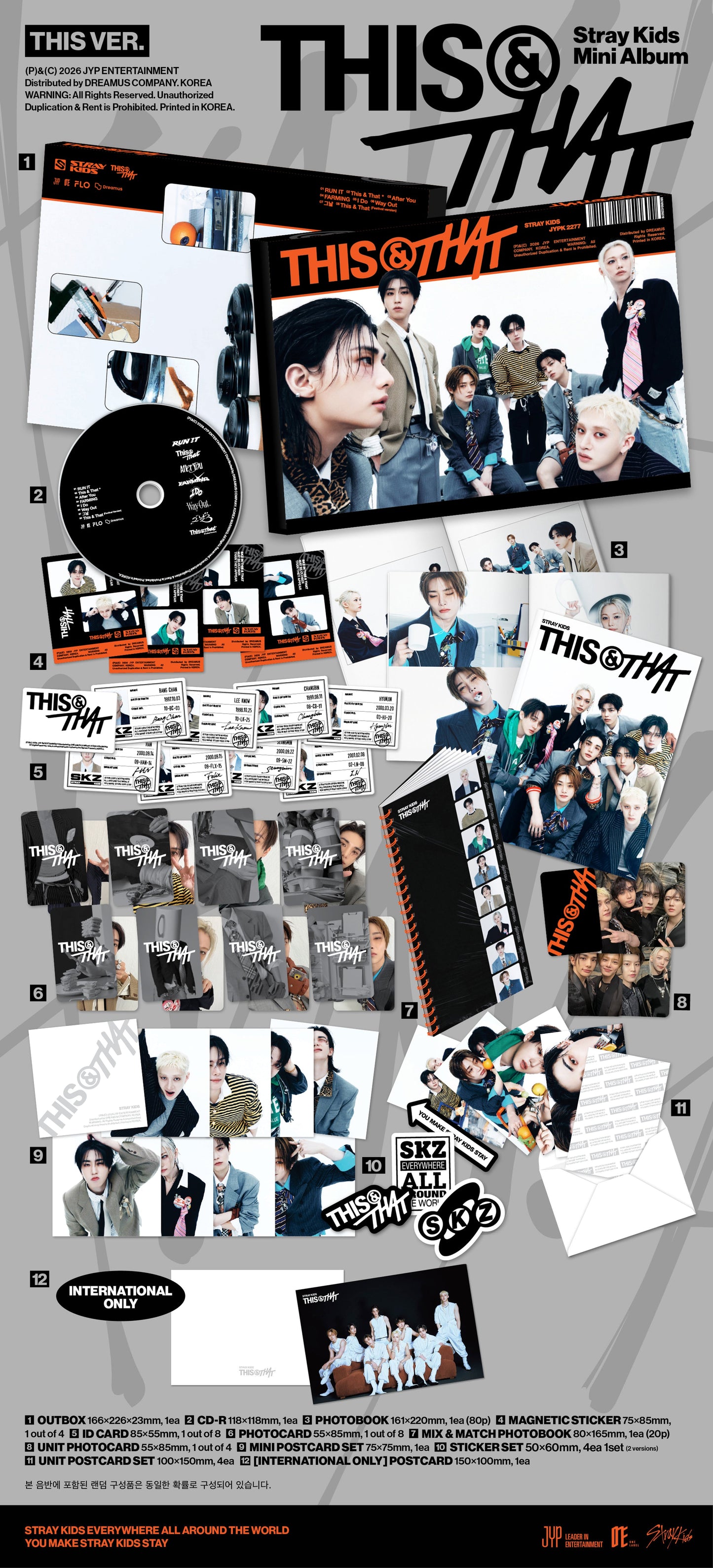 STRAY KIDS - 10th Mini Album 'THIS & THAT' (Standard ver.) + SOUNDWAVE Photocard POB