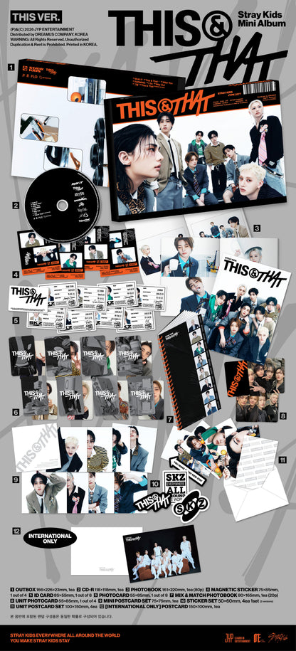 STRAY KIDS - 10th Mini Album 'THIS & THAT' (Standard ver.) + SOUNDWAVE Photocard POB