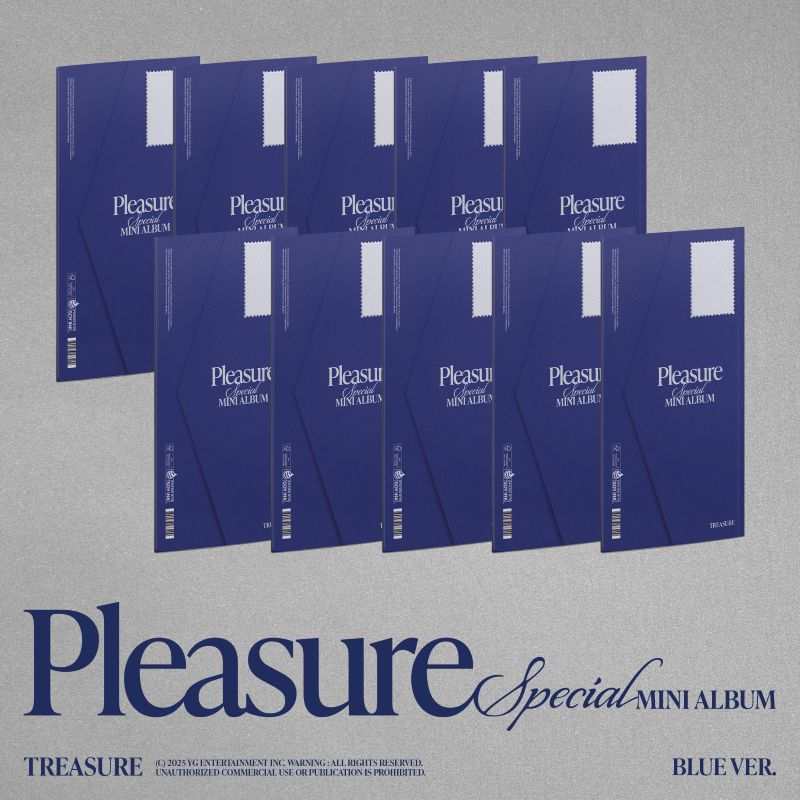 [PRE-ORDER] TREASURE - Special Mini-Album 'PLEASURE' (Blue Version) + Soundwave POB Photocard