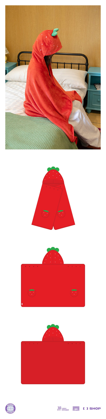 [PRE-ORDER] TWICE - 2025 TWICE FANMEETING '10VE UNIVERSE' - Chaeyoung Strawberry Blanket
