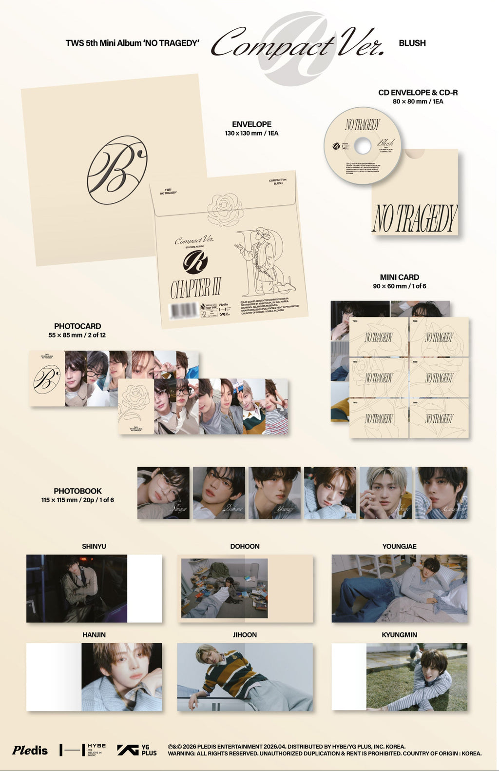 TWS  - 5th Mini Album 'NO TRAGEDY' (Compact ver.)