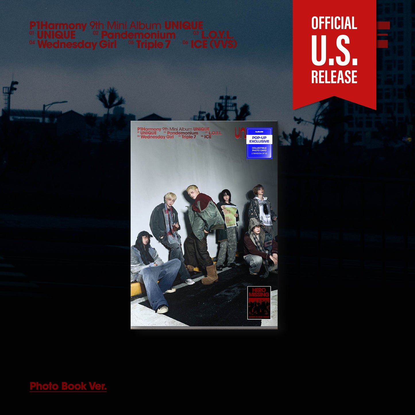 [PRE-ORDER] P1Harmony - 9th Mini Album 'Unique' (Standard ver.) (hello82 [POP-UP Exclusive])