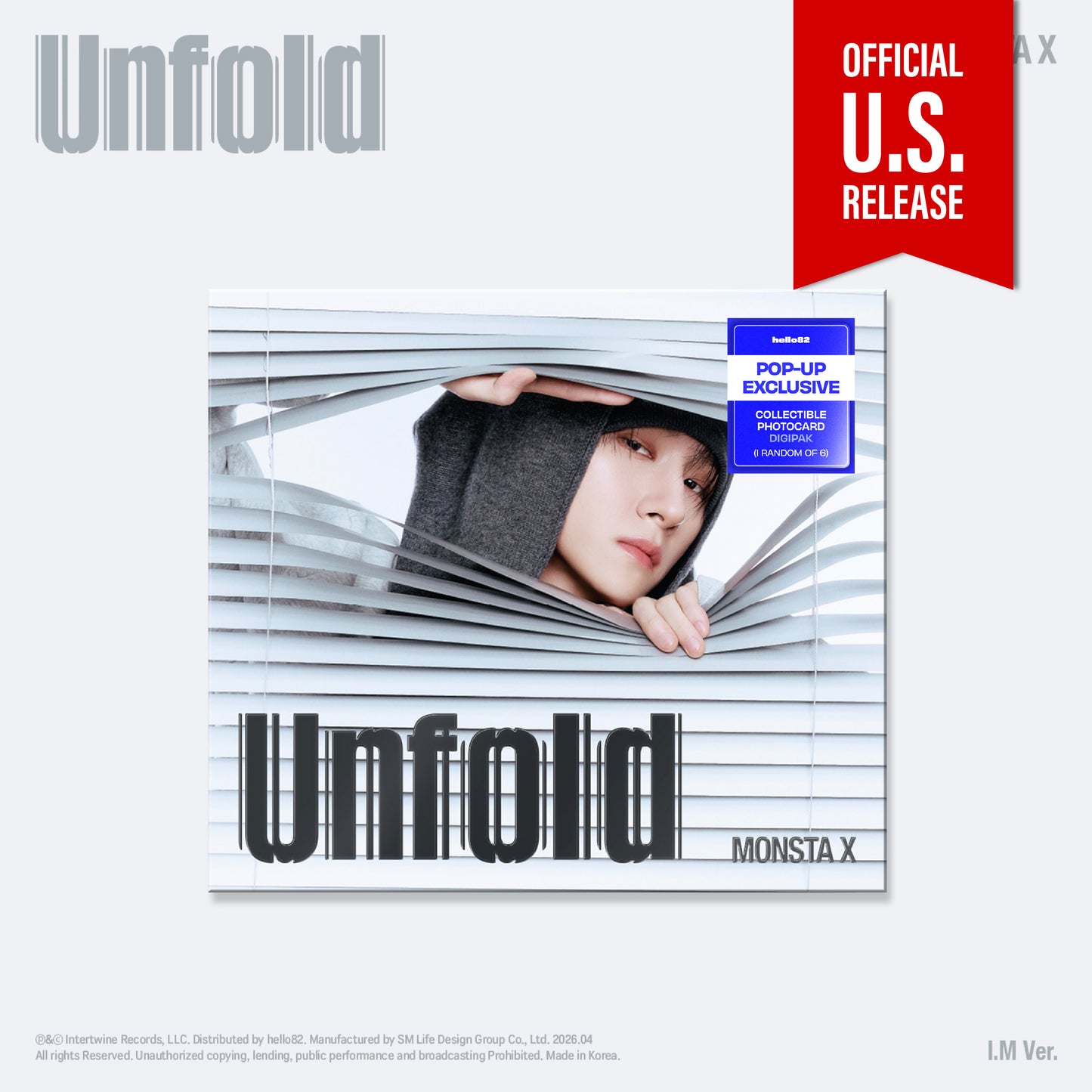 MONSTA X - 'Unfold' (Digipak ver.) (hello82 [POP-UP Exclusive])