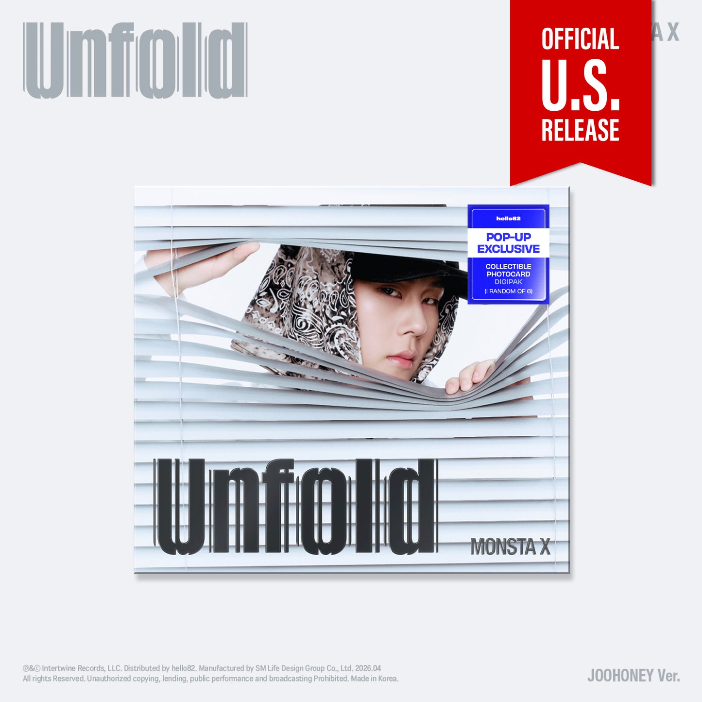 MONSTA X - 'Unfold' (Digipak ver.) (hello82 [POP-UP Exclusive])
