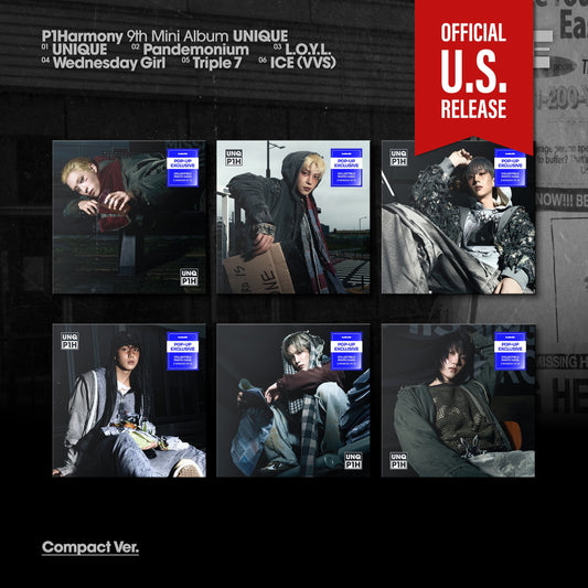 [PRE-ORDER] P1Harmony - 9th Mini Album 'Unique' (Member Compact ver.) (hello82 [POP-UP Exclusive])
