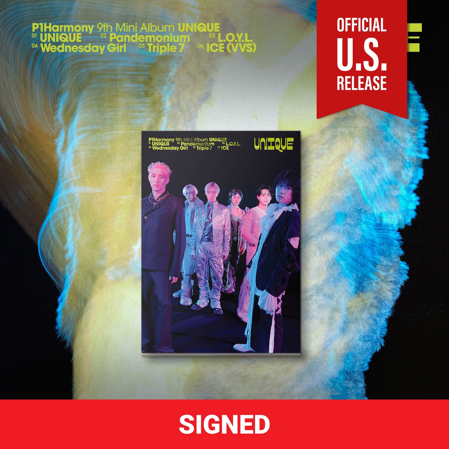 P1Harmony - 9th Mini Album 'Unique' (Standard ver.) (RANDOM MEMBER SIGNED)