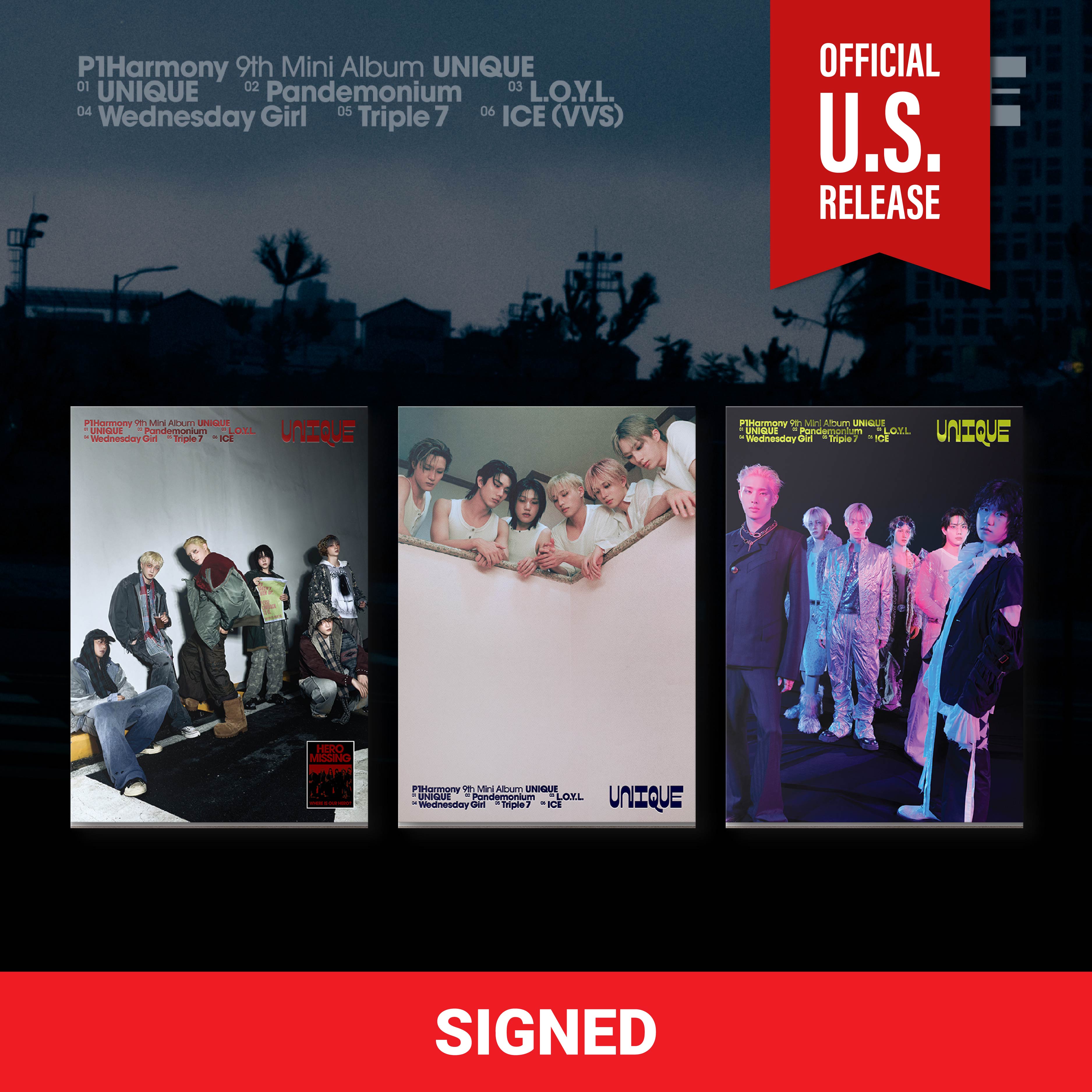 P1Harmony - 9th Mini Album 'Unique' (Standard ver.) (RANDOM MEMBER SIG ...