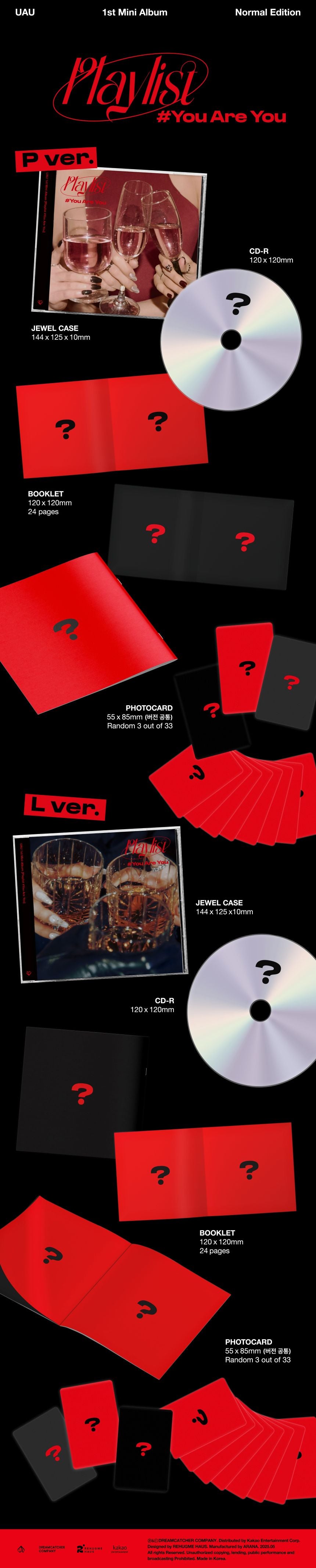 UAU (Dreamcatcher) - 1st Mini-Album 'Playlist #You Are You' (Standard Version)