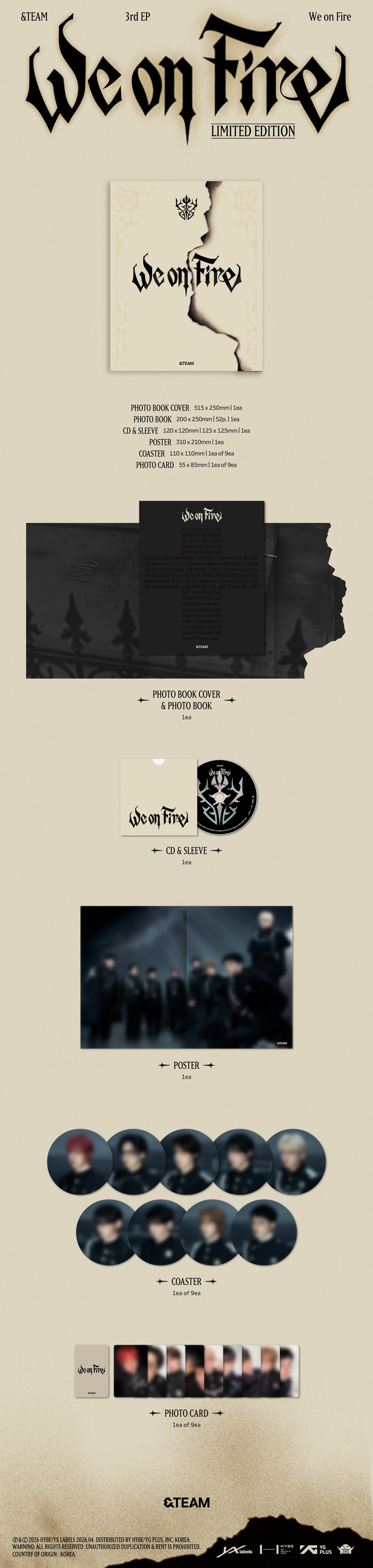 &TEAM - 3rd EP 'We on Fire' (Limited Edition ver.)