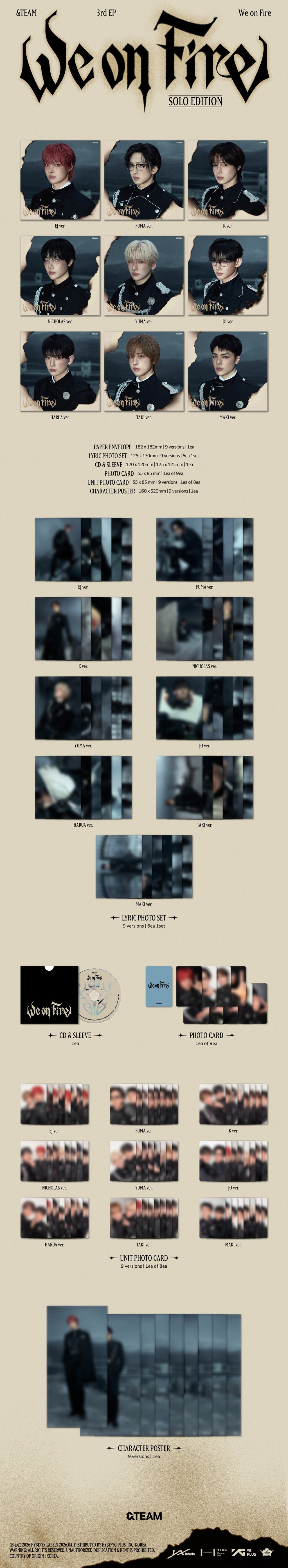 &TEAM - 3rd EP 'We on Fire' (Solo Edition ver.)