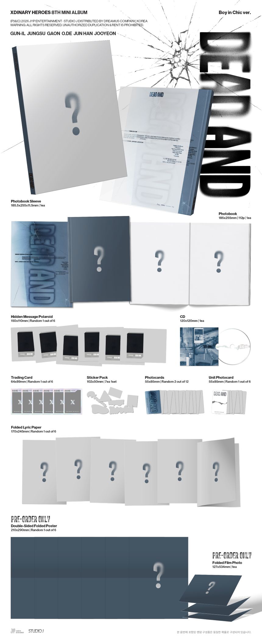 Xdinary Heroes - 8th Mini Album 'DEAD AND' (Photobook Ver.)