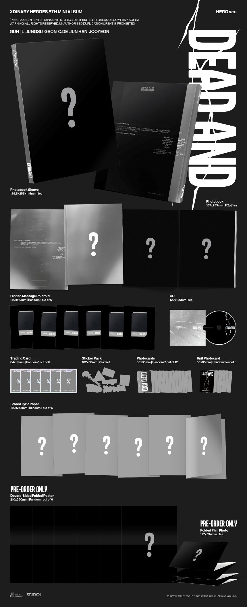 Xdinary Heroes - 8th Mini Album 'DEAD AND' (Photobook Ver.)
