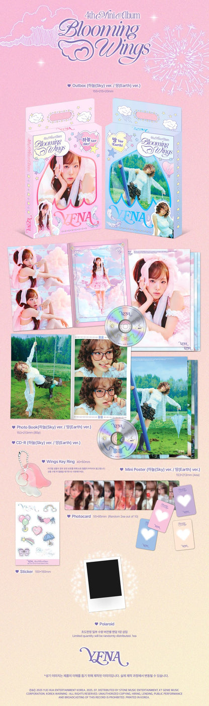 [PRE-ORDER] YENA - 4th Mini-Album 'Blooming Wings' + Apple Music Photocard POB