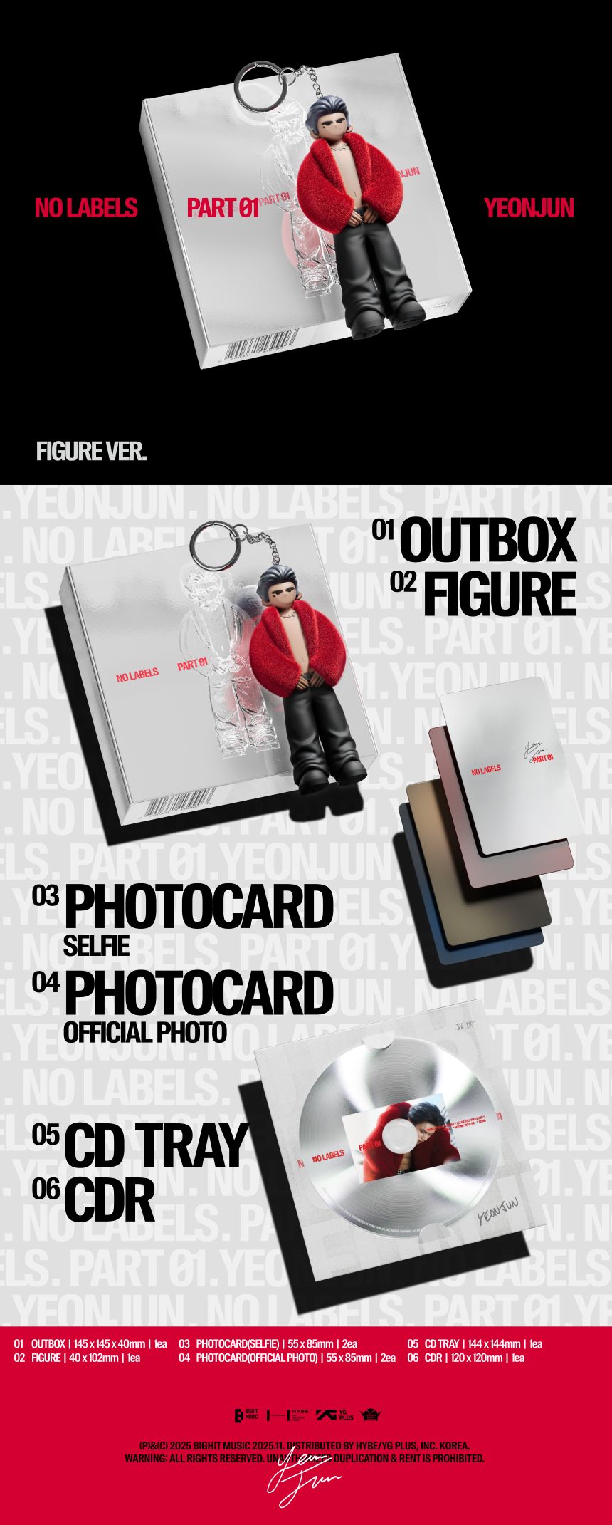 [PRE-ORDER] TXT - YEONJUN - NO LABELS: PART 01 (Figure Ver.)