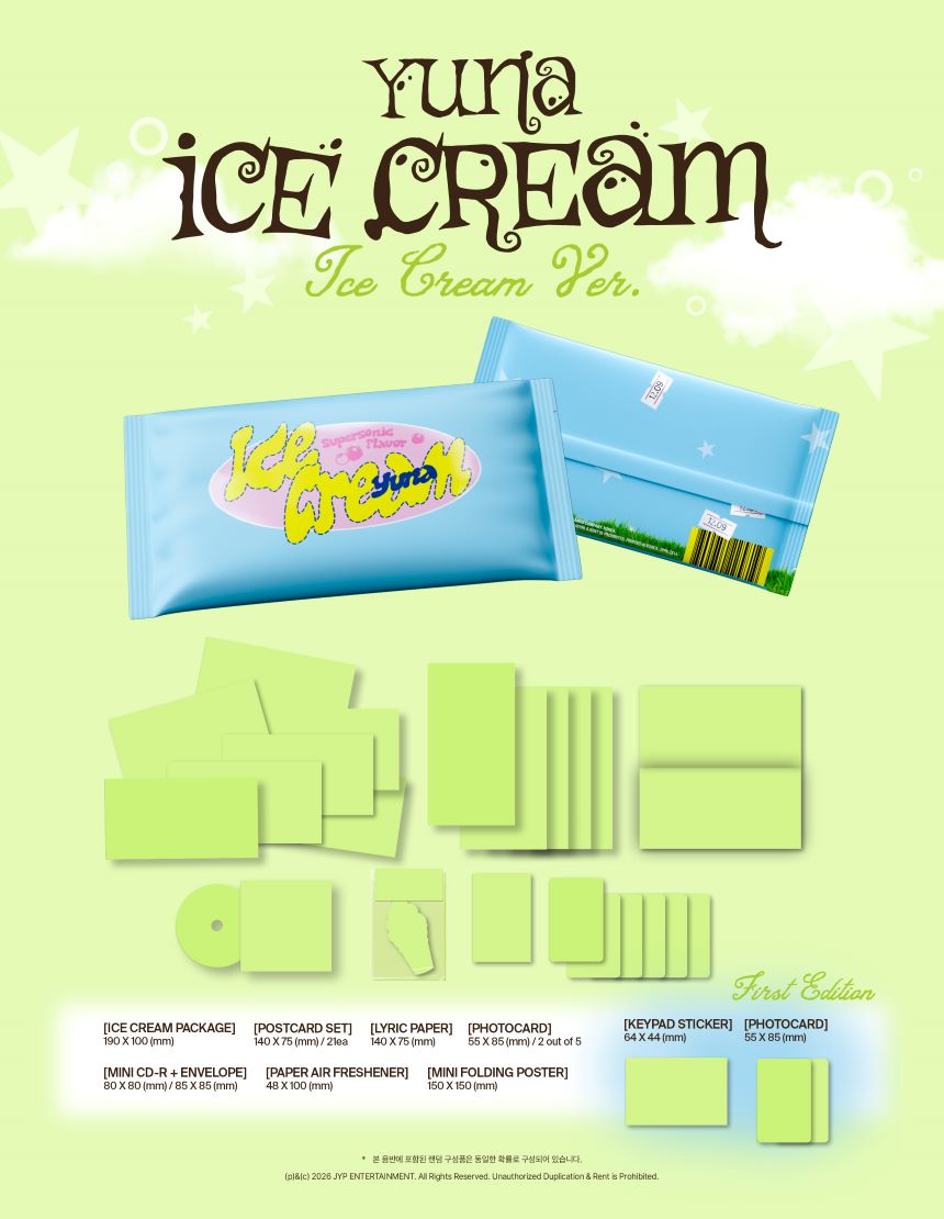 [PRE-ORDER] ITZY - YUNA - 'Ice Cream' (Ice Cream ver.) + Apple Music Photocard POB