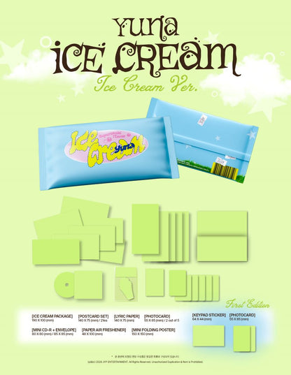 [PRE-ORDER] ITZY - YUNA - 'Ice Cream' (Ice Cream ver.) + Apple Music Photocard POB