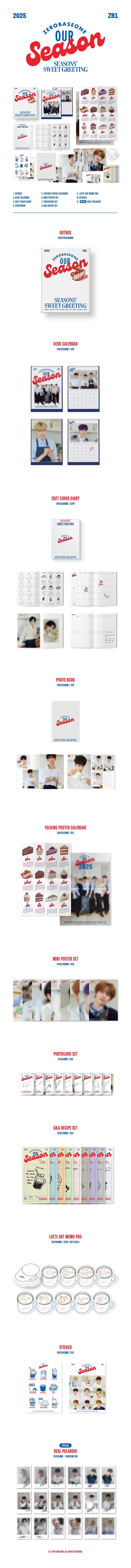 [PRE-ORDER] ZEROBASEONE - 2025 Season's Greetings 'OUR Season' + Apple Music POB Photocard