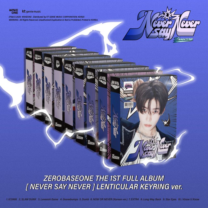 [PRE-ORDER] ZEROBASEONE - The 1st Full Album 'NEVER SAY NEVER' (LENTICULAR KEYRING version) (Random)