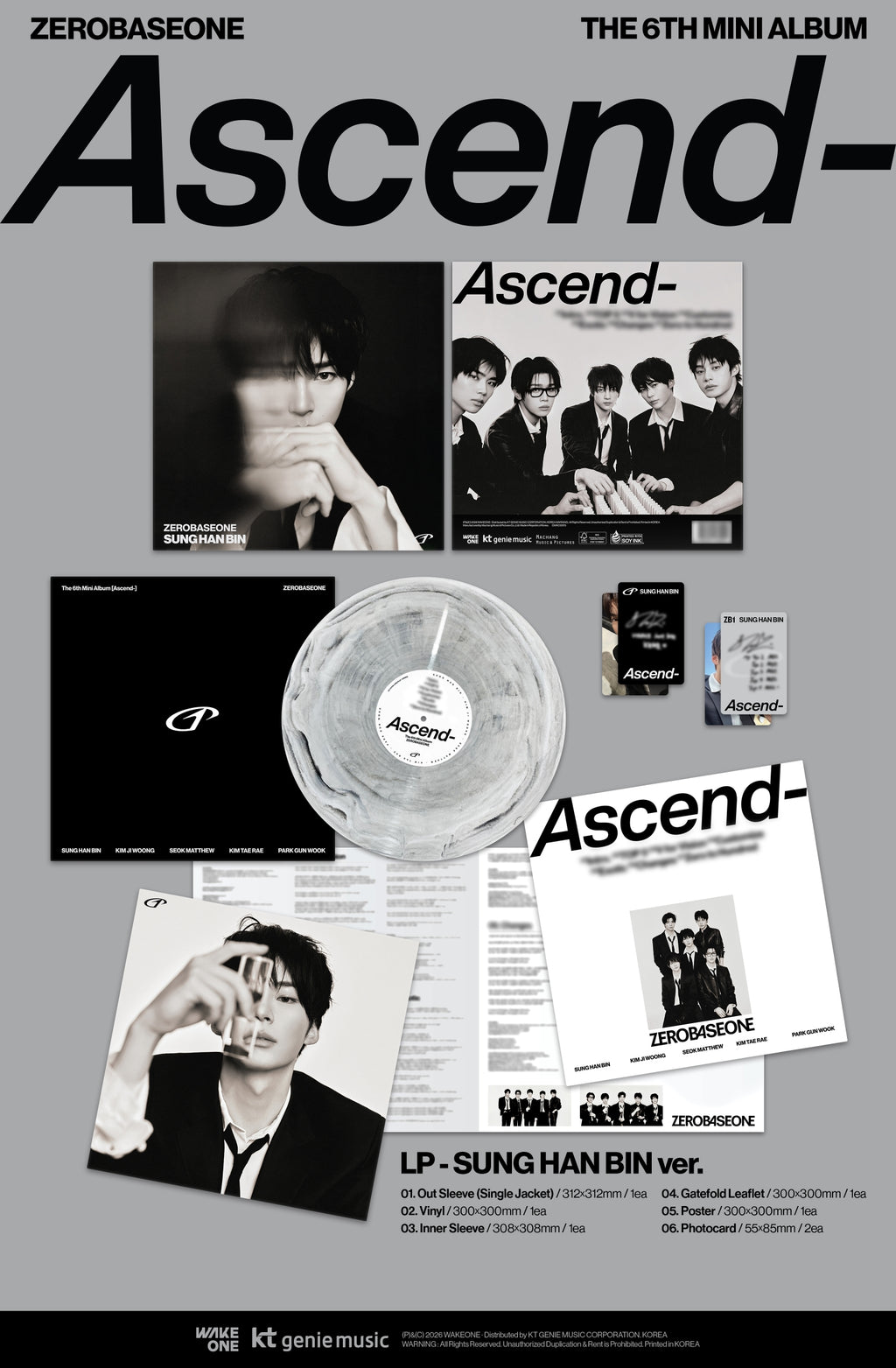 ZEROBASEONE - 6th Mini Album 'Ascend-' (LP Ver.)