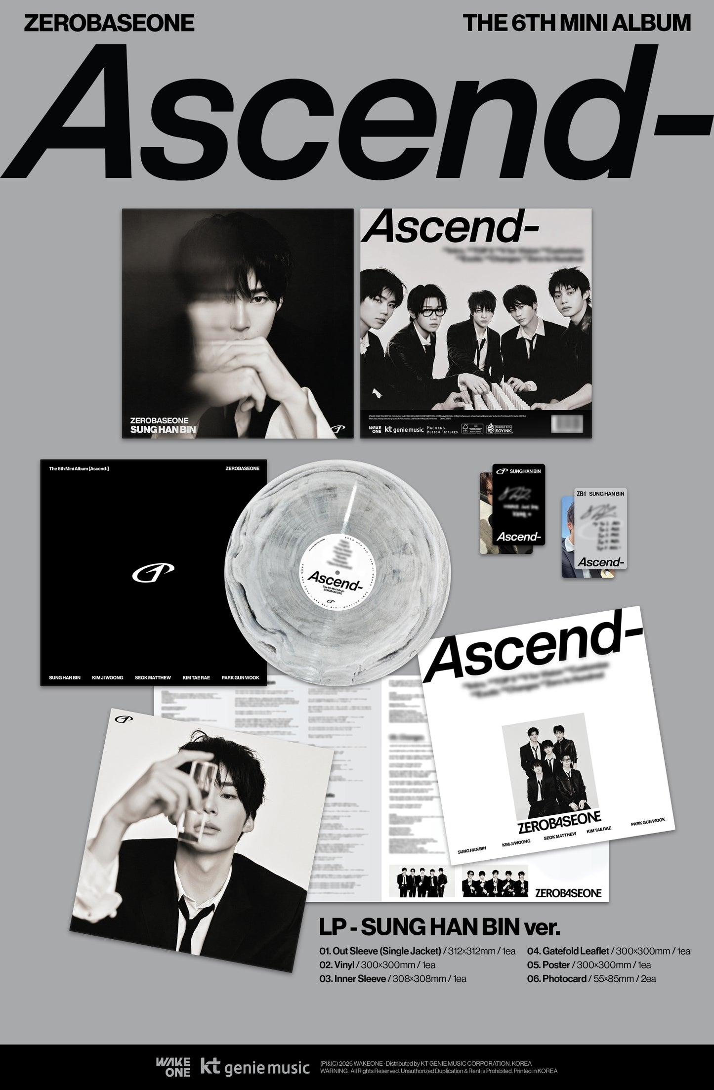 ZEROBASEONE - 6th Mini Album 'Ascend-' (LP Ver.)