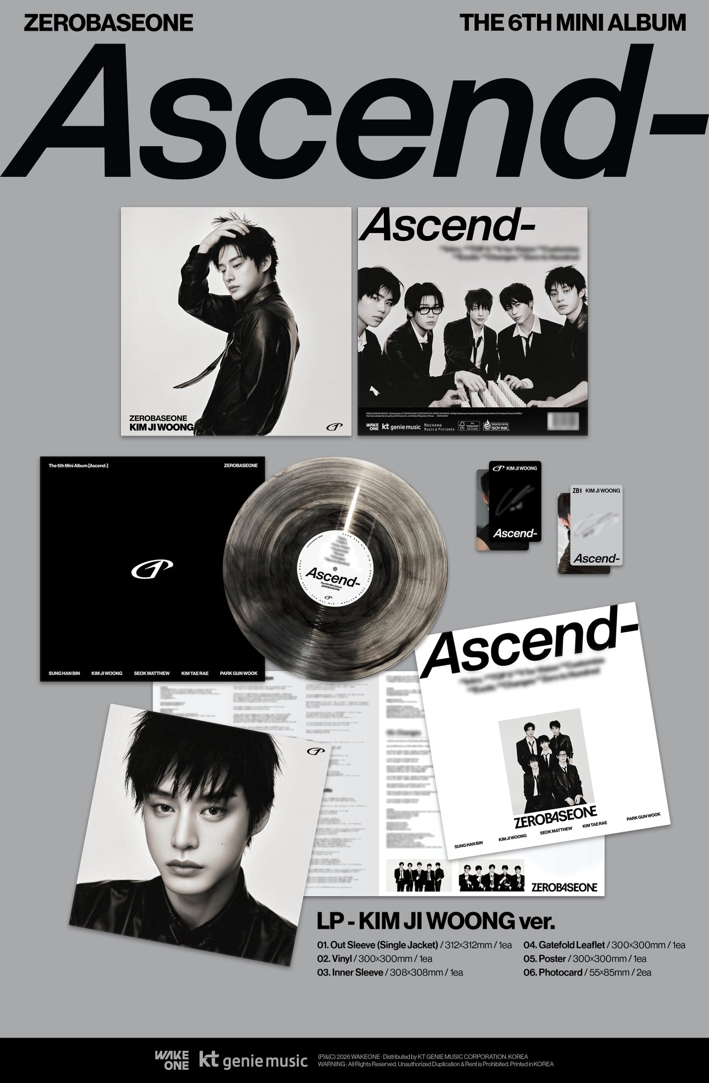 ZEROBASEONE - 6th Mini Album 'Ascend-' (LP Ver.)