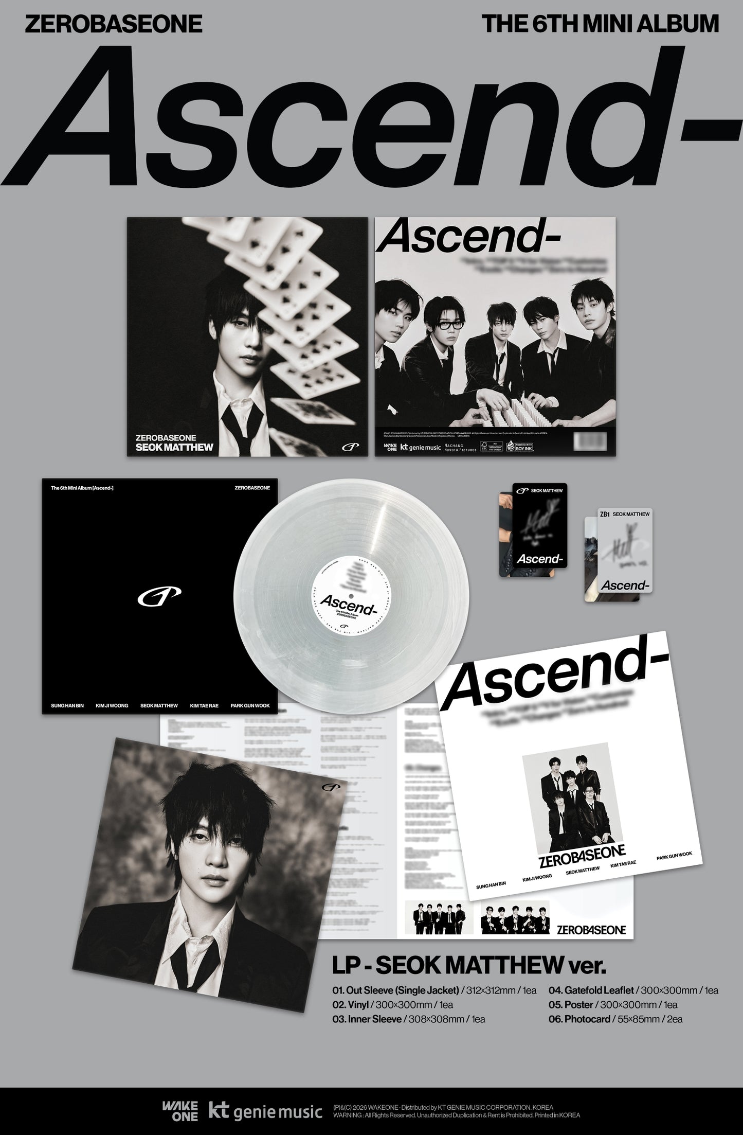 ZEROBASEONE - 6th Mini Album 'Ascend-' (LP Ver.)