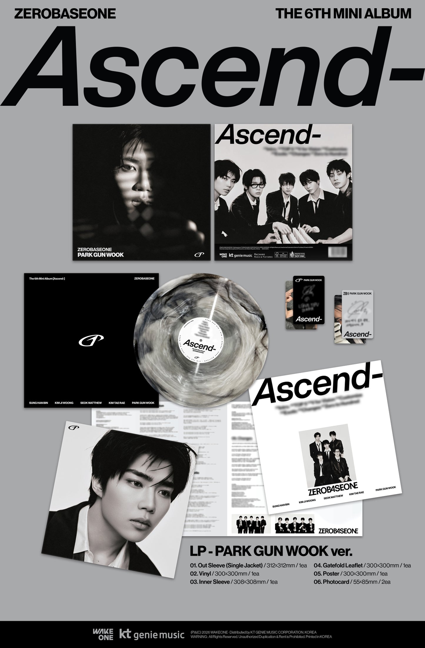 ZEROBASEONE - 6th Mini Album 'Ascend-' (LP Ver.)