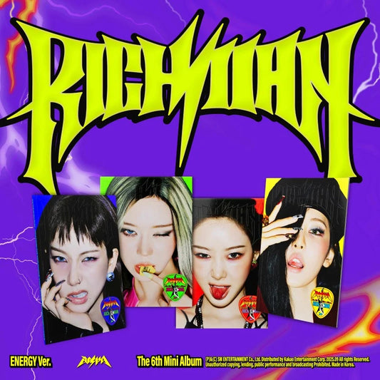 [PRE-ORDER] aespa - 6th Mini-Album 'Rich Man' (ENERGY ver.) + Apple Music Photocard POB