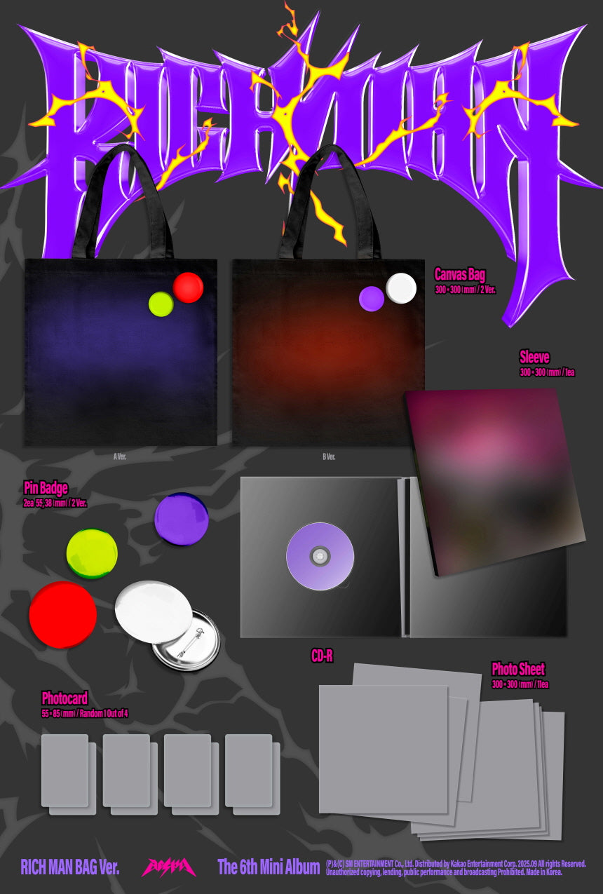 [PRE-ORDER] aespa - 6th Mini-Album 'Rich Man' (RICH MAN BAG ver.)