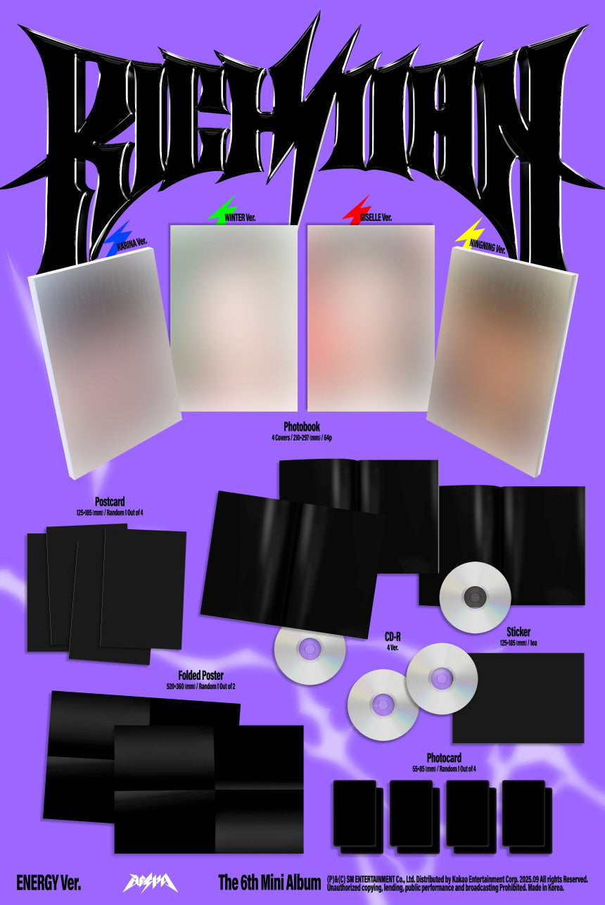 [PRE-ORDER] aespa - 6th Mini-Album 'Rich Man' (ENERGY ver.) + Apple Music Photocard POB