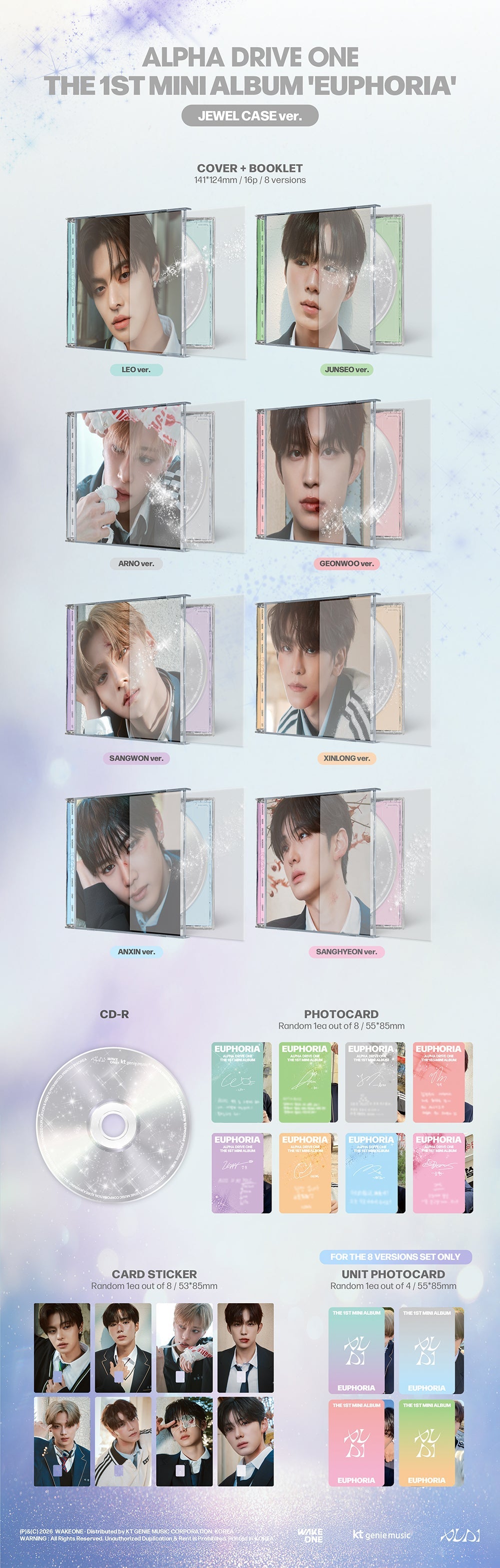ALPHA DRIVE ONE - 1st Mini Album 'EUPHORIA' (JEWEL CASE ver.)