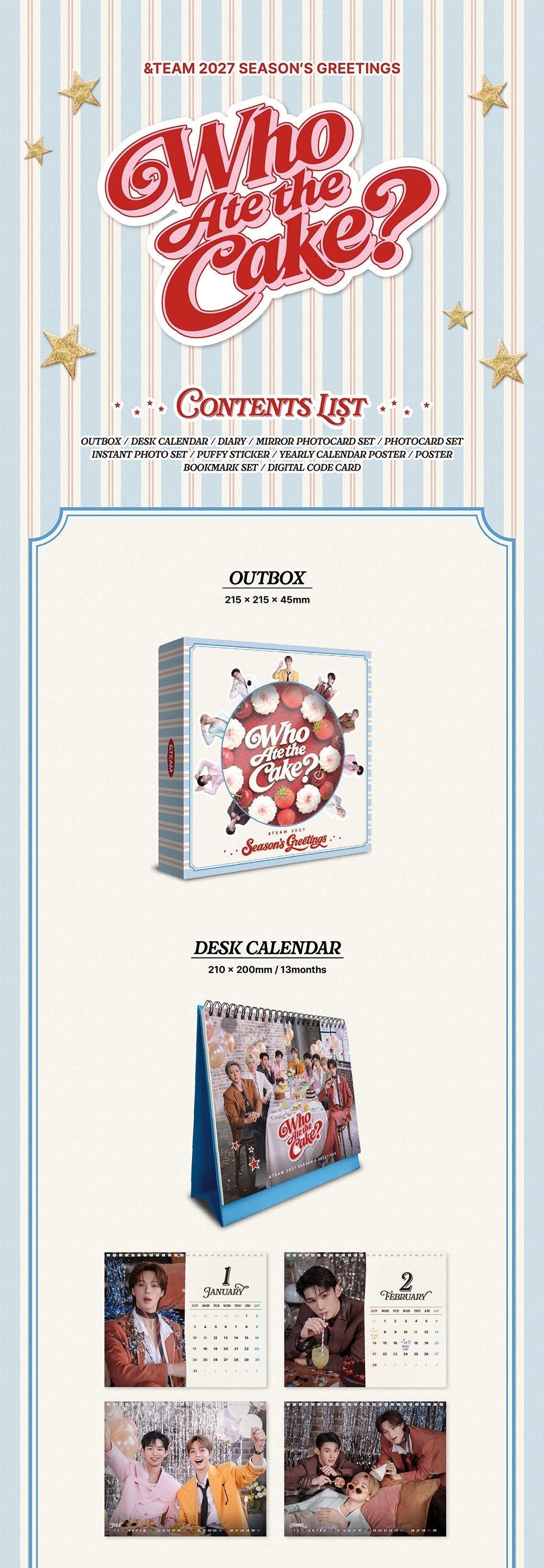 [PRE-ORDER] &TEAM - 2027 SEASON'S GREETINGS 'WHO ATE THE CAKE?' + TICKET POB