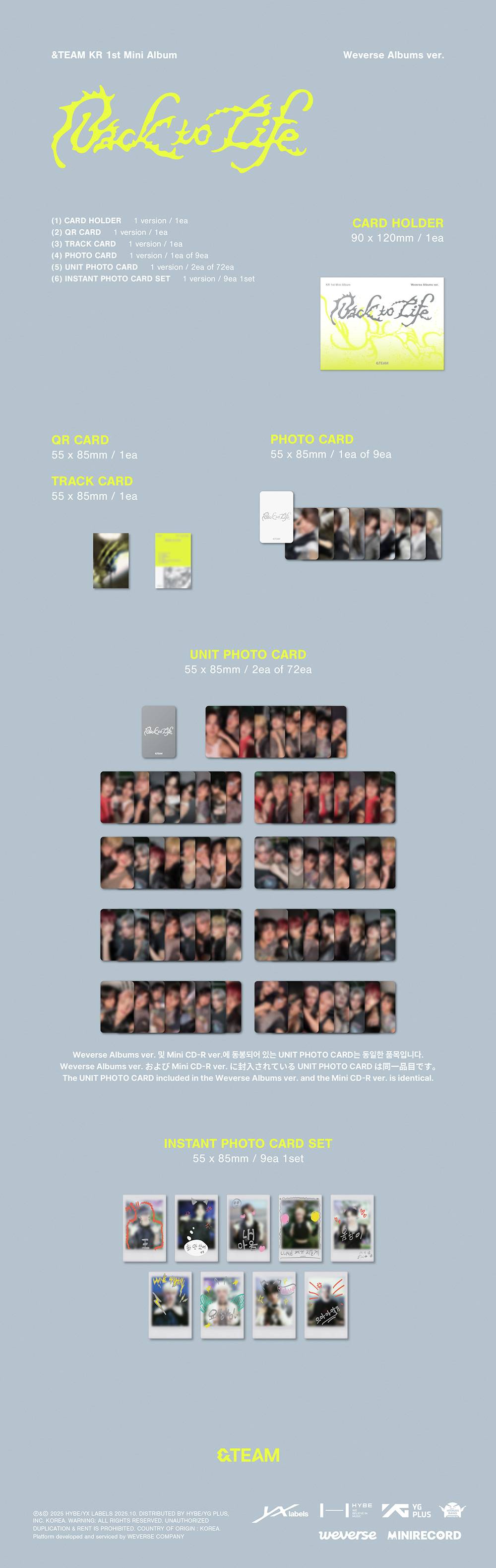 &TEAM - 1st Korean Mini Album - 'Back to Life' (Weverse Albums ver.)