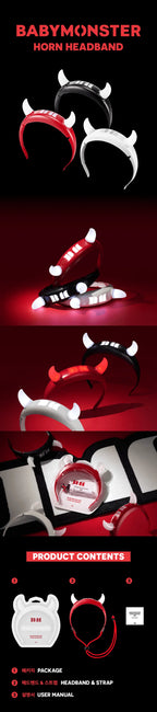 BABYMONSTER - Official Horn Headband + YG SELECT POB Photocard