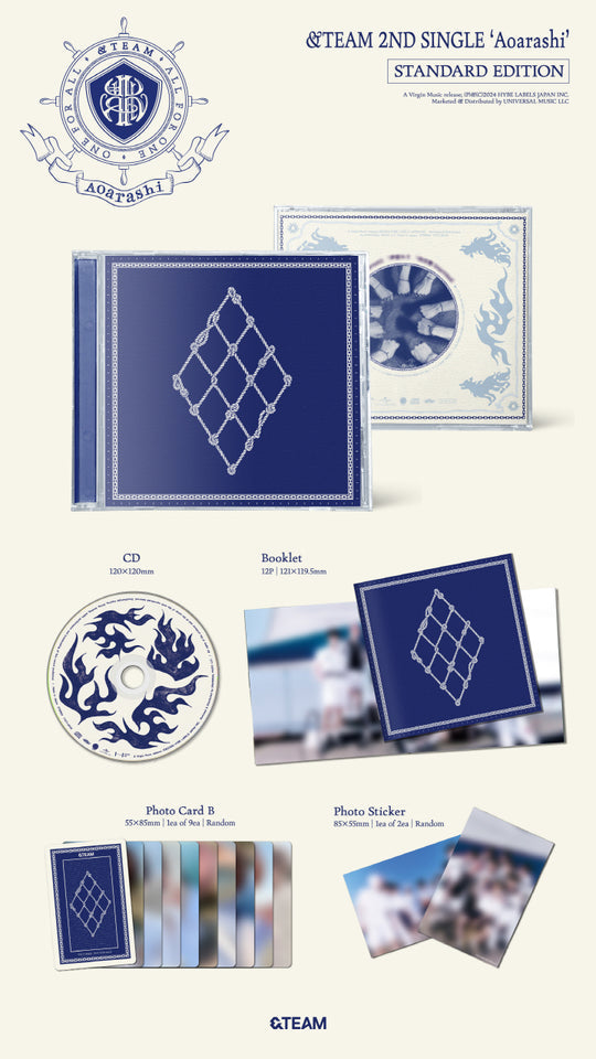 &TEAM - 2nd Japanese Single Album 'AOARASHI' (Standard Edition)