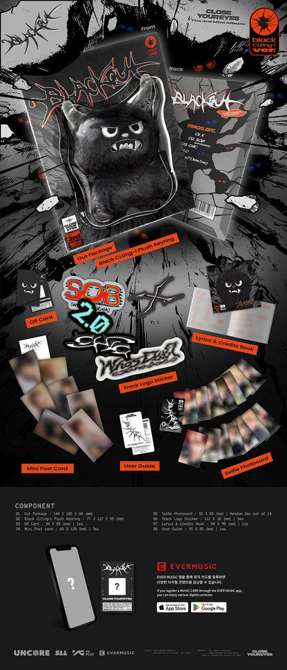 CLOSE YOUR EYES - 3rd Mini Album 'blackout' (black CLting-i ver.)