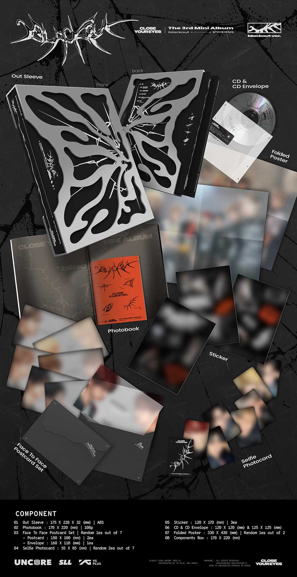 [PRE-ORDER] CLOSE YOUR EYES - 3rd Mini Album 'blackout' (blackout ver.)