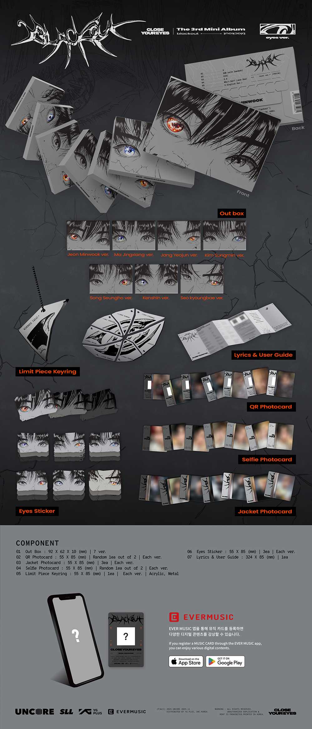 CLOSE YOUR EYES - 3rd Mini Album 'blackout' (eyes ver.)