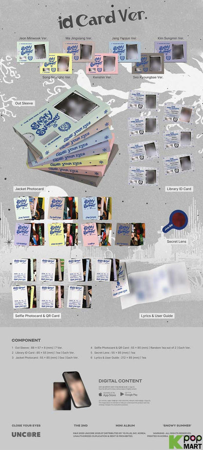 CLOSE YOUR EYES - 2nd Mini Album 'Snowy Summer' (ID Card Ver.) (POCAALBUM)