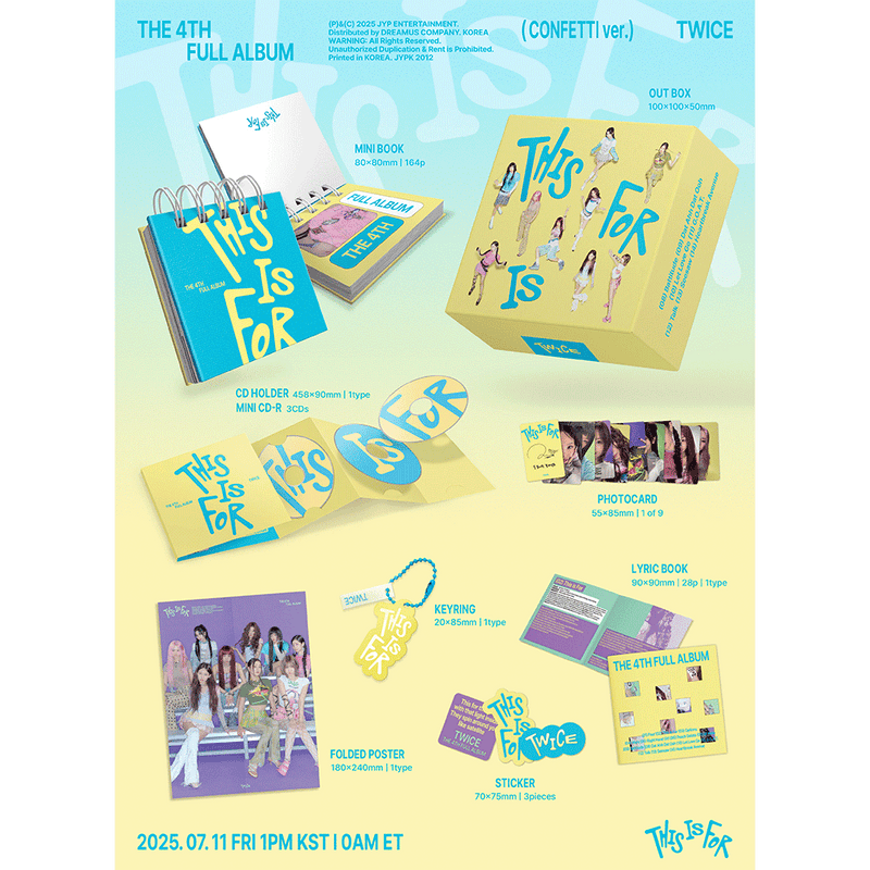 [PRE-ORDER] TWICE - 4th Album 'This is For' (Confetti Version)