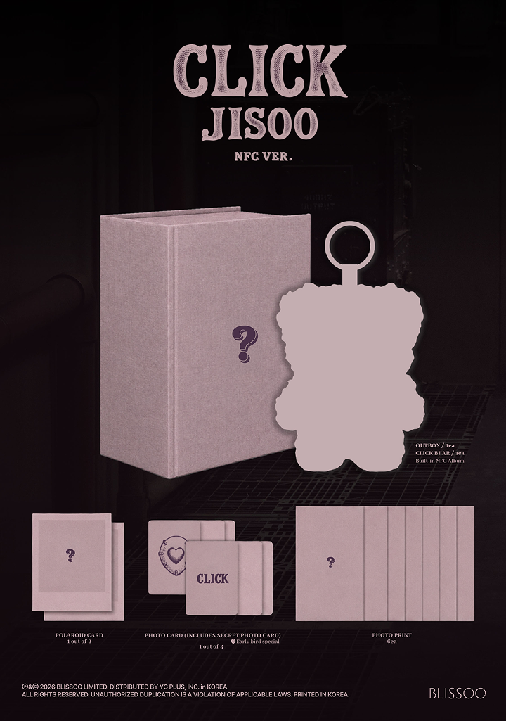 [PRE-ORDER] JISOO - Single Album 'CLICK' (NFC ver.) + KTOWN4U POB