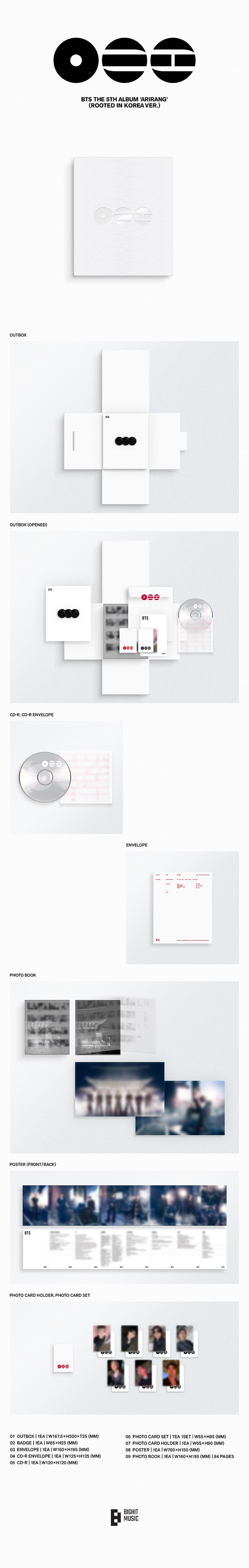 BTS - 5th Album 'ARIRANG' (Standard ver.) – Kloud K-Pop Store